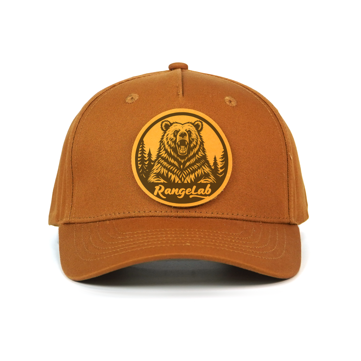 Rangelab Leather Patch Animal Series Hat – Outdoor Adventure Snapback Cap for Men & Women, Adjustable Fit, Durable Canvas Baseball Hat