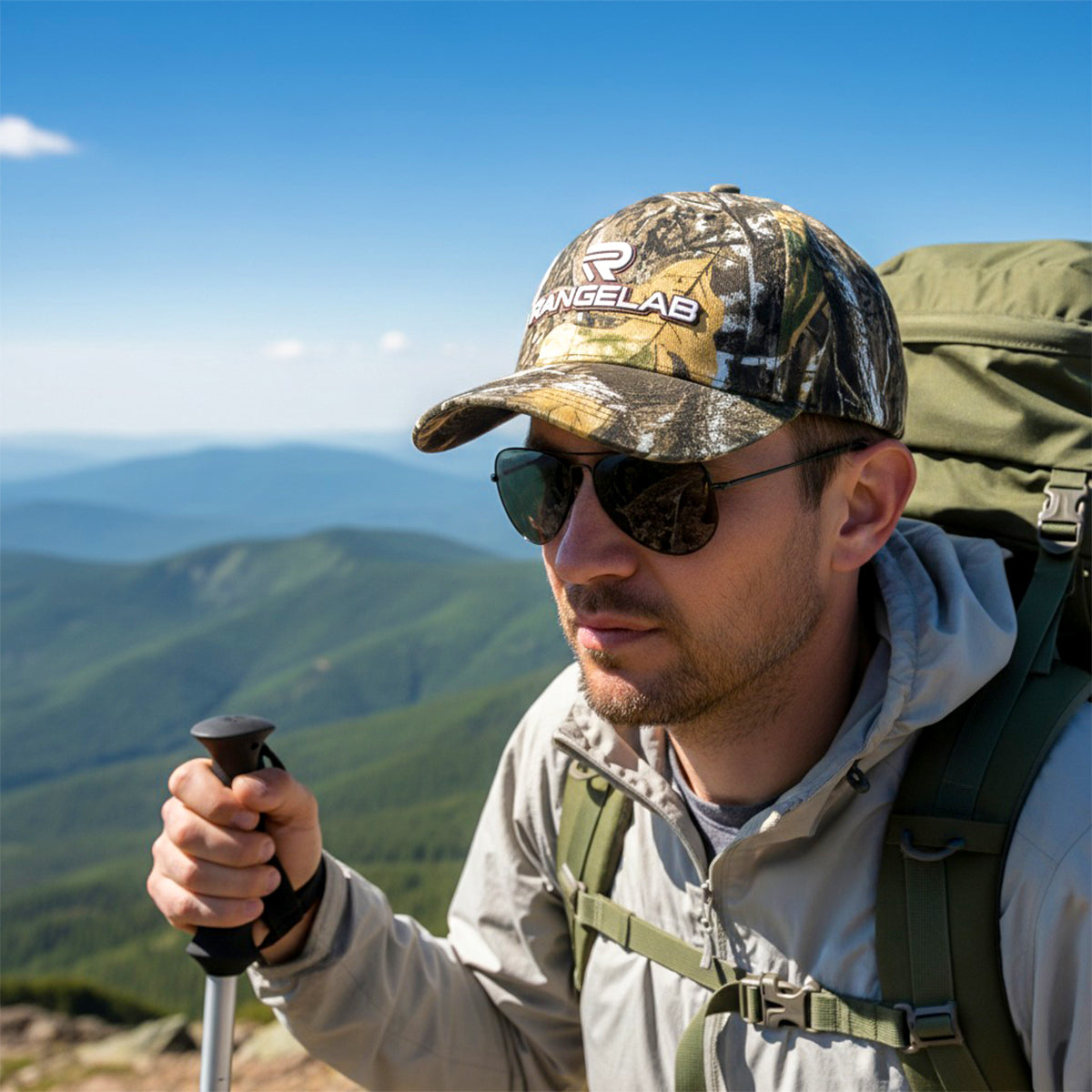 RANGELAB Camo Outdoor Cap – Durable Adjustable Hunting & Hiking Hat for Men