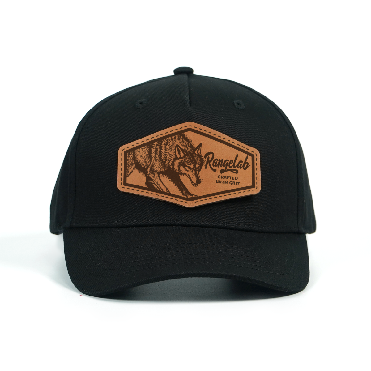 RANGELAB Premium Leather Patch Hat – Adjustable Snapback Trucker Cap (Wildlife Collection)