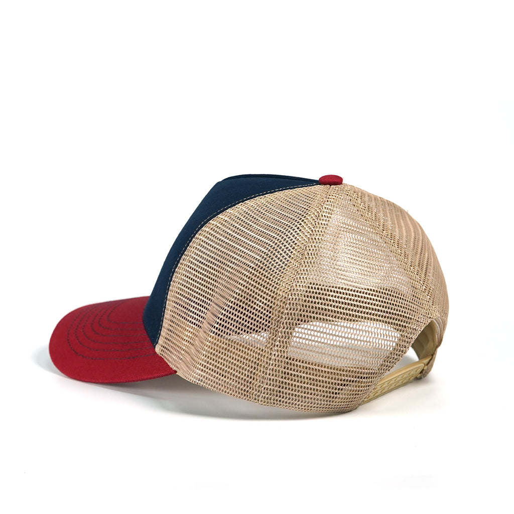 Rangelab Vintage Mesh Trucker Hat – Red/Navy｜Breathable Outdoor Cap