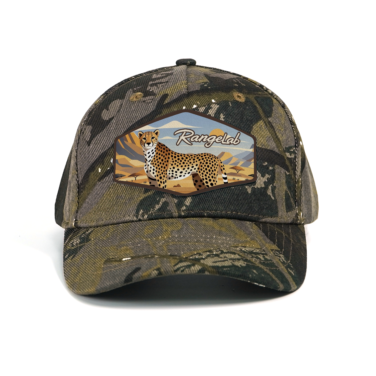 RANGELAB Camo Snapback Hat – Outdoor Adventure Baseball Cap with Animal Patch (Tiger, Cheetah, Crocodile)