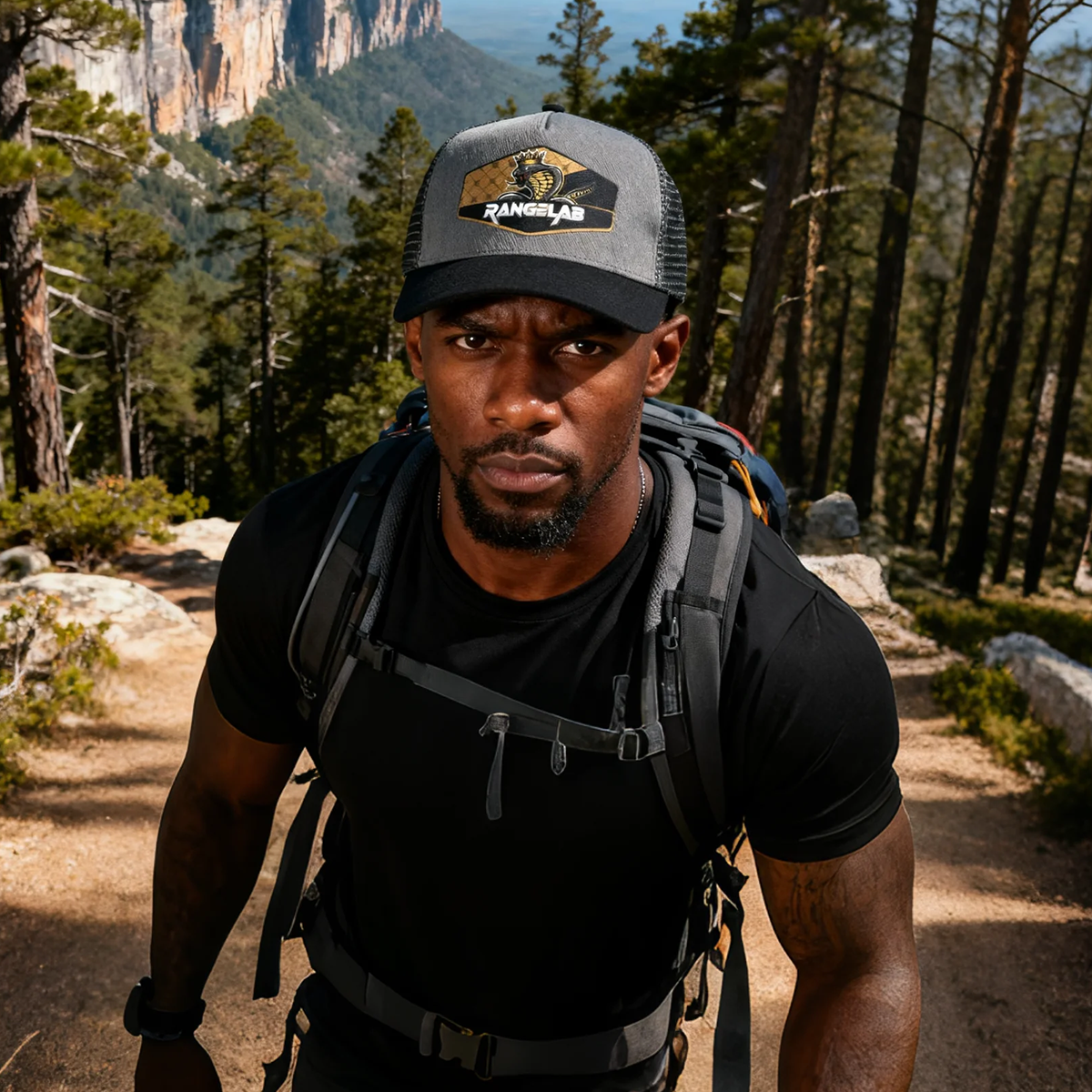 RANGELAB Mesh Snapback Hat – Explore Freely | Outdoor Trucker Cap for Hiking, Fishing & Road Trips