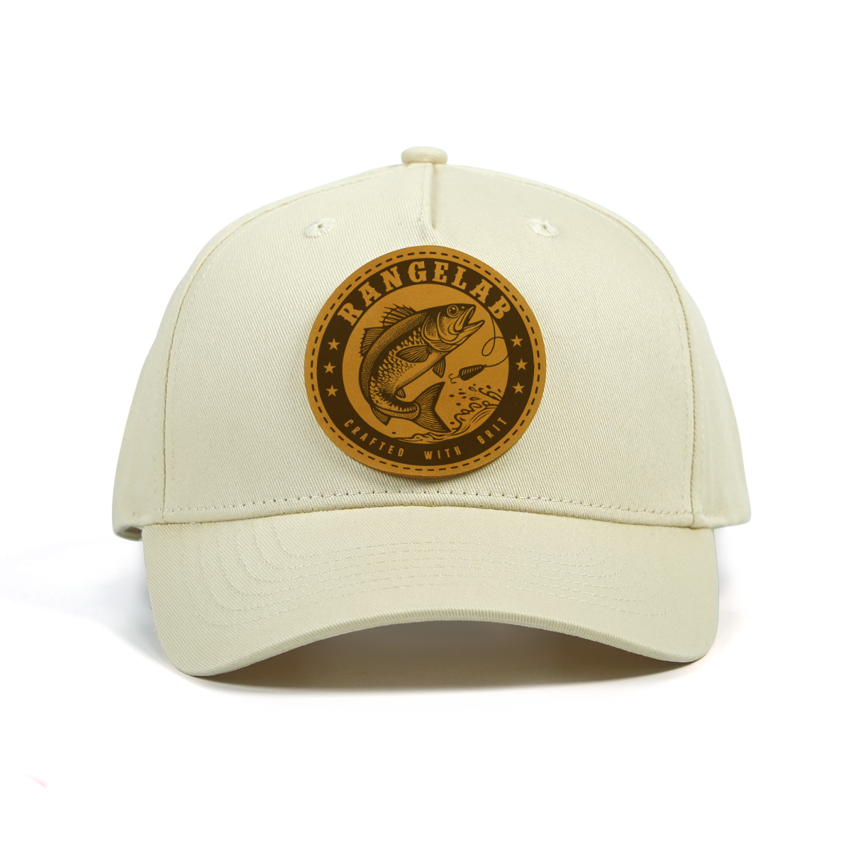 RANGELAB Premium Leather Patch Hat – Handcrafted Adventure Cap for Outdoor Lifestyle (Adjustable Snapback)