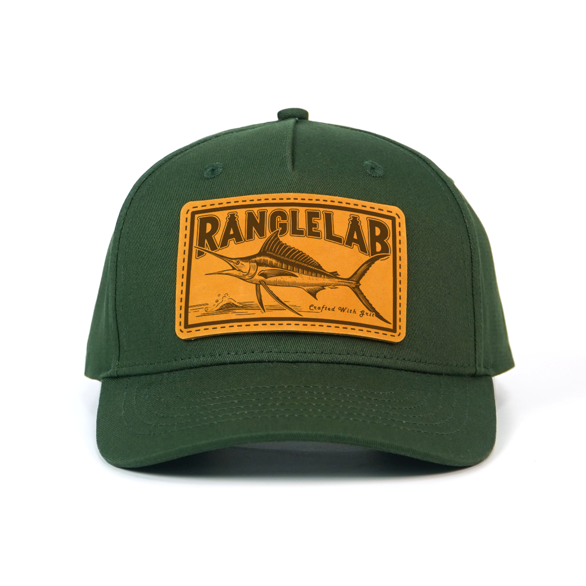 RANGELAB Premium Leather-Patch Trucker Hat – Adjustable Outdoor Snapback Cap
