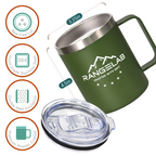 RANGELAB 12oz Stainless Steel Insulated Mug - 304 Food Grade