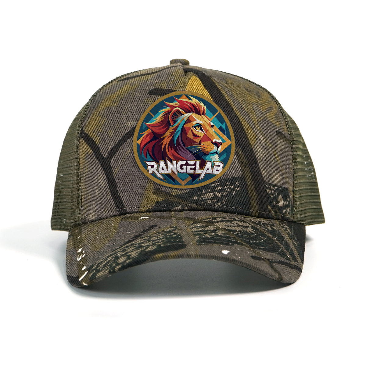 RANGELAB Camo Trucker Hat – Outdoor Hunting Mesh Cap with Printed Patch, Adjustable Snapback for Men & Women