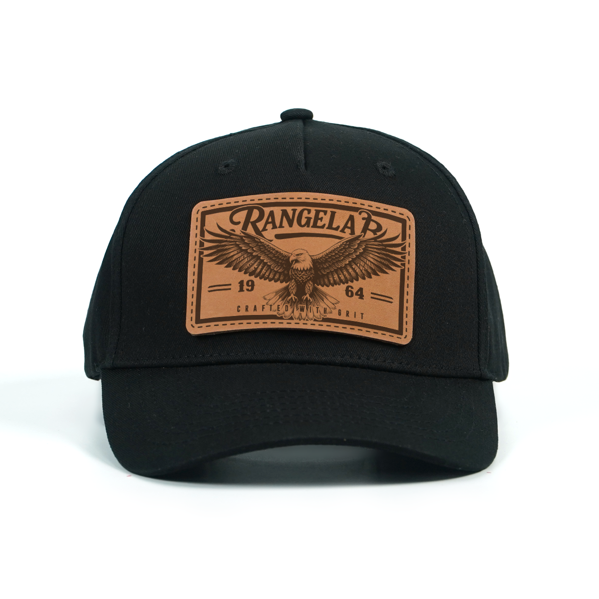 RANGELAB Premium Leather Patch Hat – Adjustable Snapback Trucker Cap (Wildlife Collection)