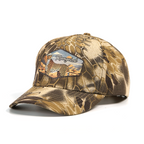 RANGELAB Unisex Camo Snapback Hat – Outdoor Hiking & Streetwear Cap with Animal Leather Patch (Eagle / Cheetah)