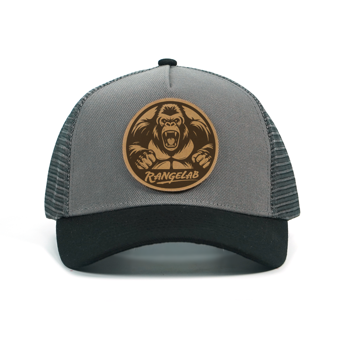 RANGELAB Premium Leather Patch Trucker Hat – Animal Series (Tiger, Gorilla, Eagle, Crocodile, Marlin)