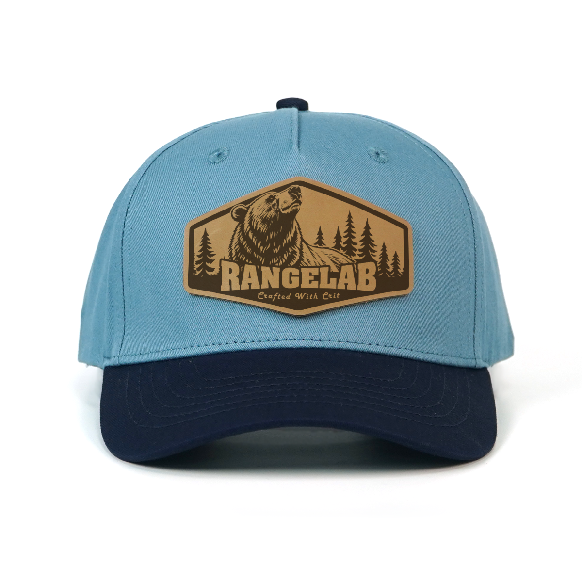 Rangelab Adventure Series Genuine Leather Patch Hat – Premium Cotton Adjustable Snapback Cap
