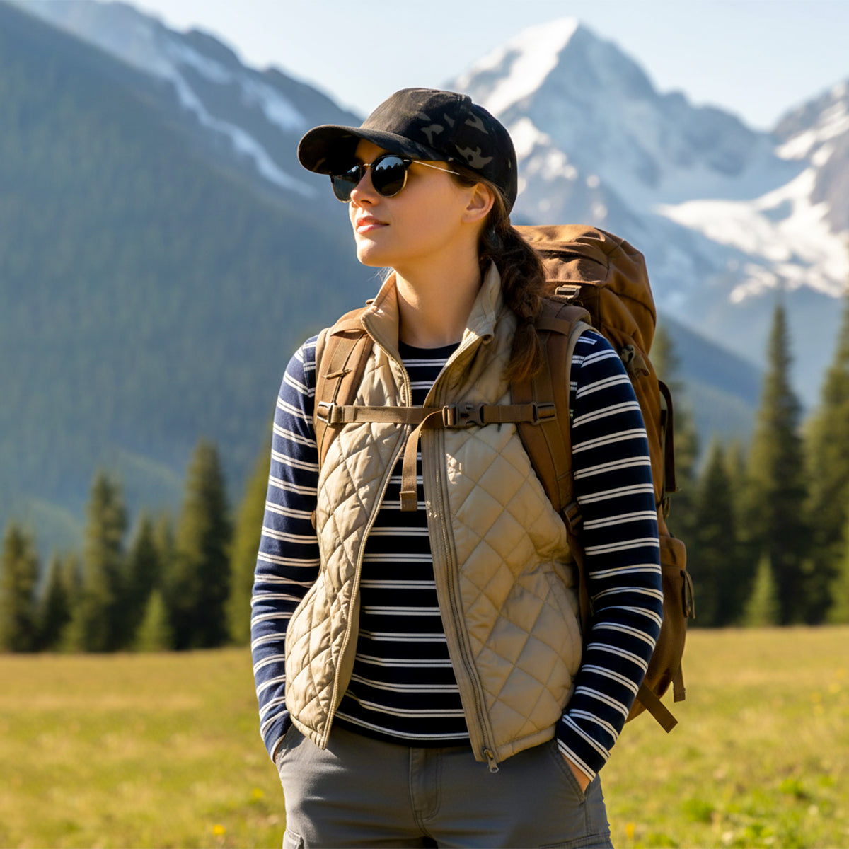 RANGELAB Tactical Camo Baseball Cap – Adjustable Ripstop Outdoor Hat for Hiking, Camping & Everyday Adventure