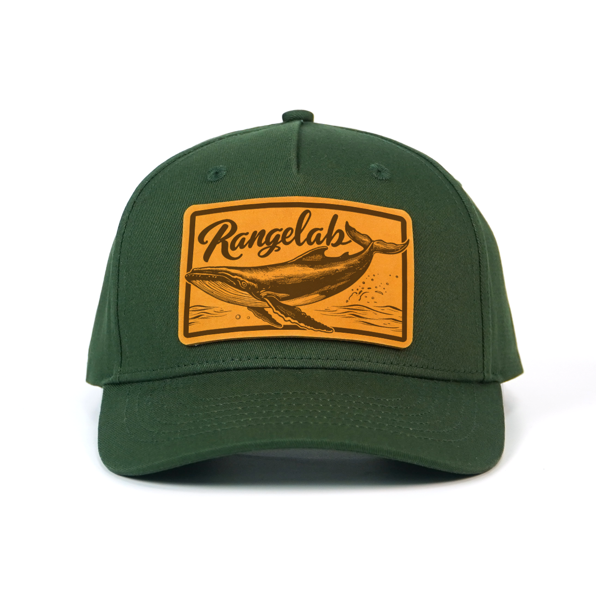 RANGELAB Premium Leather-Patch Trucker Hat – Adjustable Outdoor Snapback Cap