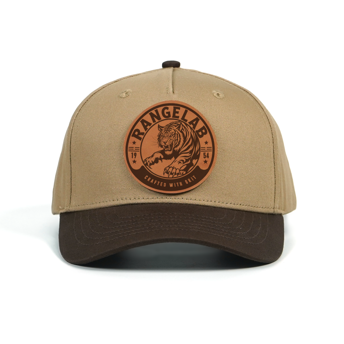 RANGELAB Adventure Series Leather Patch Hat – Wild Animal Edition (Tiger/Bison/Alligator/Bear/Whale/Marlin)