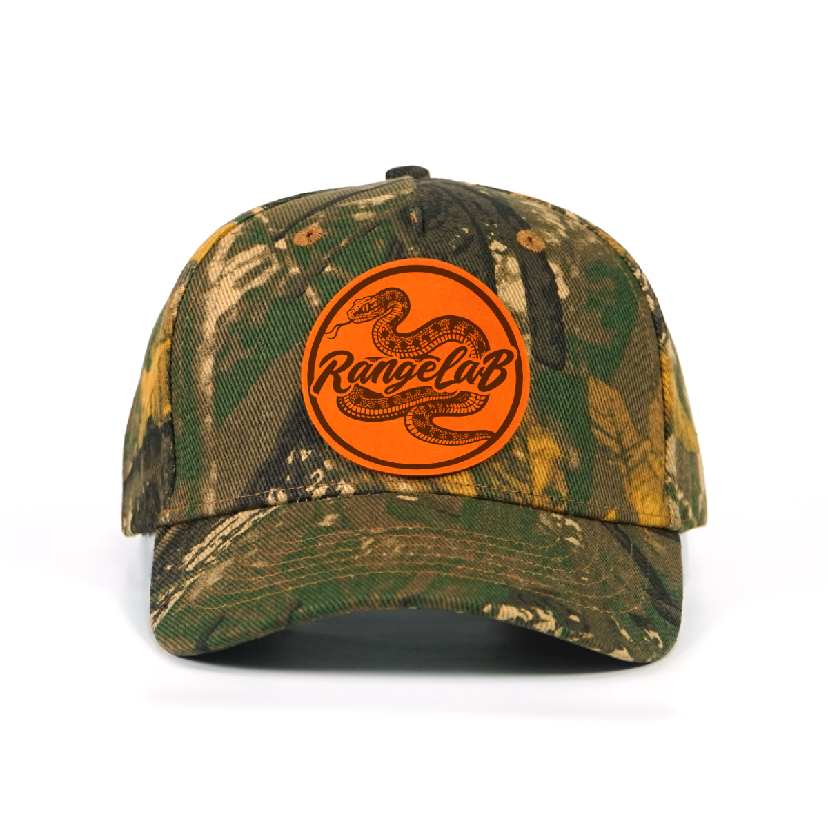 Rangelab Camo Snapback Hat - Adjustable Leather Animal Patch Cap
