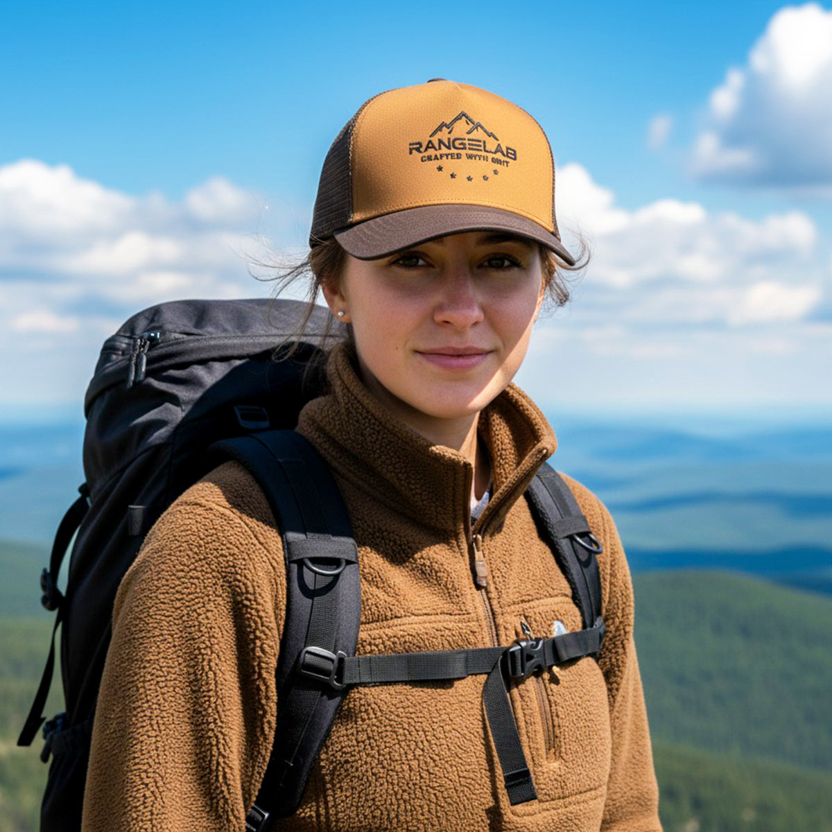 RANGELAB Trucker Hat – Adjustable Mesh Snapback Cap for Men & Women | Outdoor Breathable Baseball Hat | Crafted with Grit