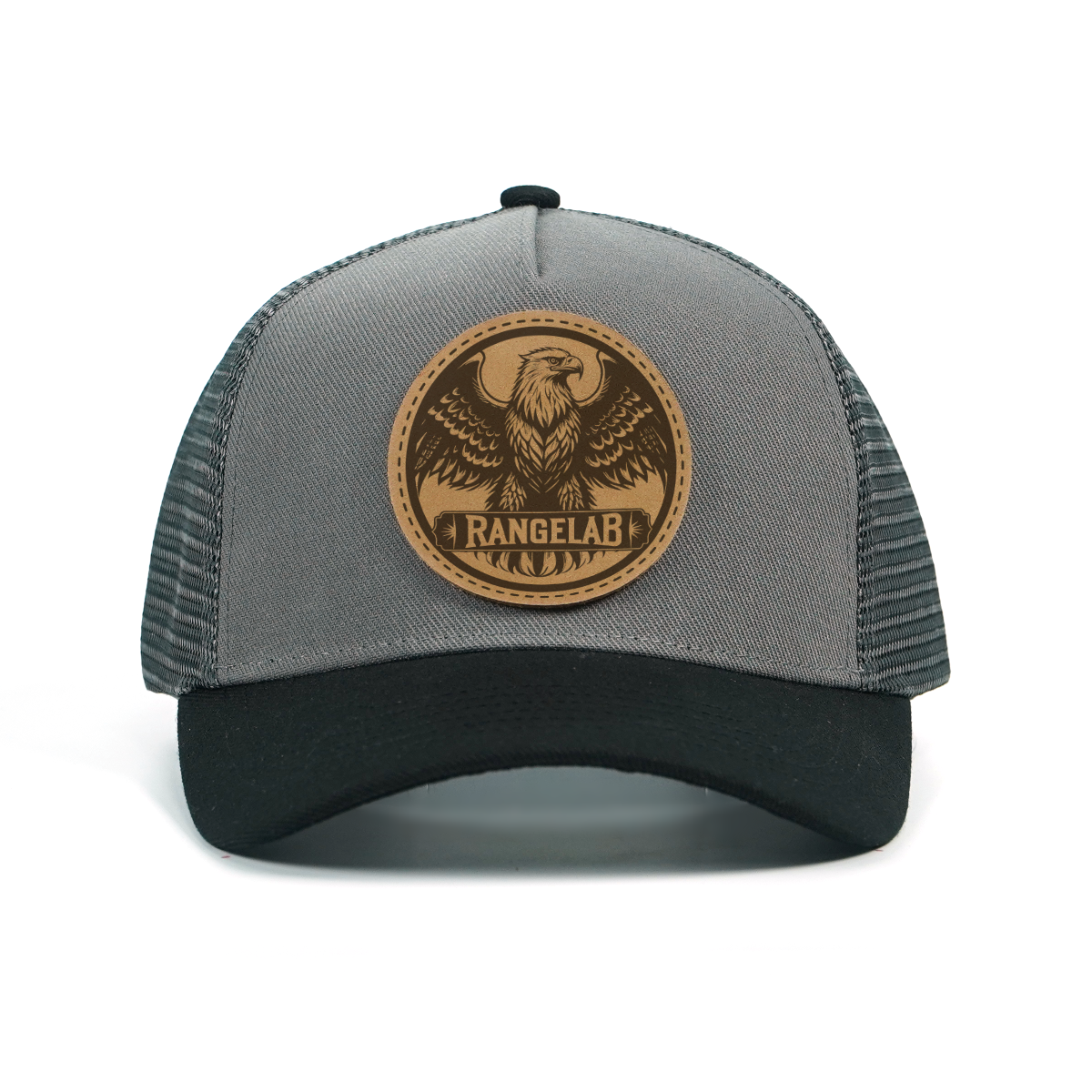 RANGELAB Premium Leather Patch Trucker Hat – Animal Series (Tiger, Gorilla, Eagle, Crocodile, Marlin)