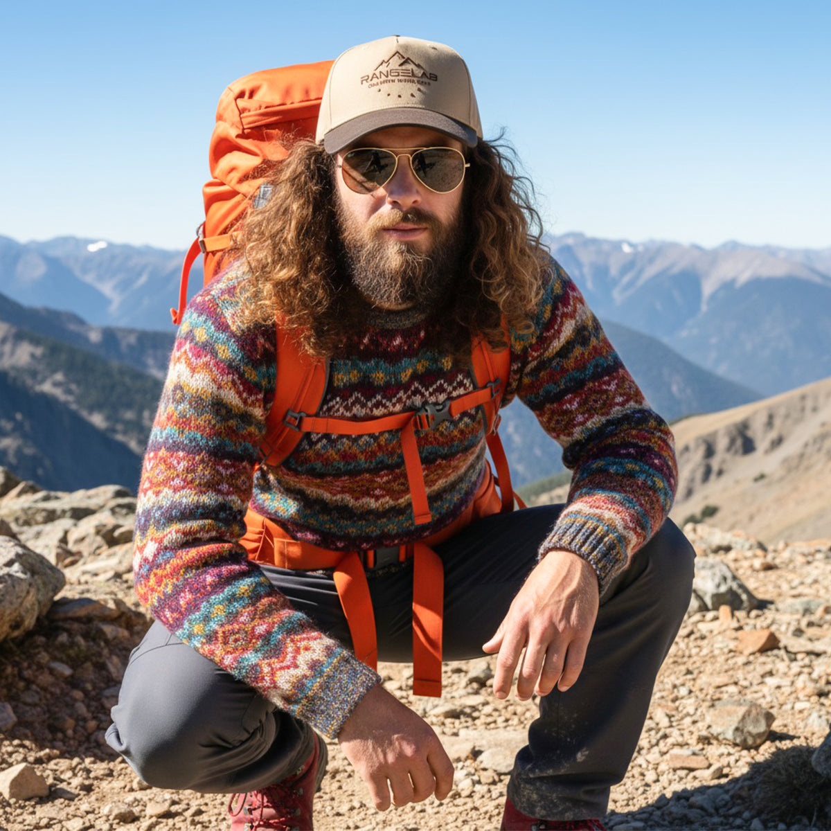 RANGELAB Outdoor Adventure Hat – Durable Mountain Baseball Cap for Hiking, Camping & Everyday Wear