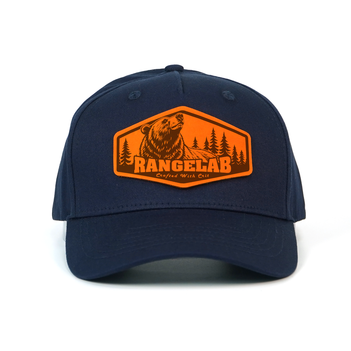 RANGELAB Leather Patch Trucker Hat – Crafted with Grit | Adjustable Snapback Cap for Men & Women | Outdoor Adventure Baseball Hat (Bear / Wolf / Gorilla / Fish / Walrus)