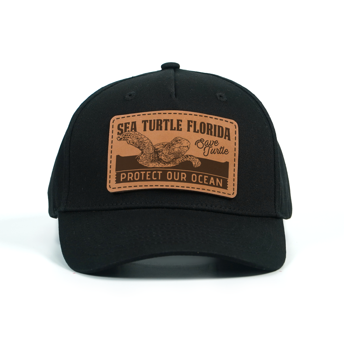 RANGELAB Premium Leather Patch Hat – Adjustable Snapback Trucker Cap (Wildlife Collection)