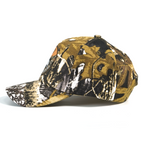 RANGELAB Camo Outdoor Adventure Hat – Adjustable Snapback Hunting Cap with Animal Leather Patch (Deer / Cheetah / Eagle)