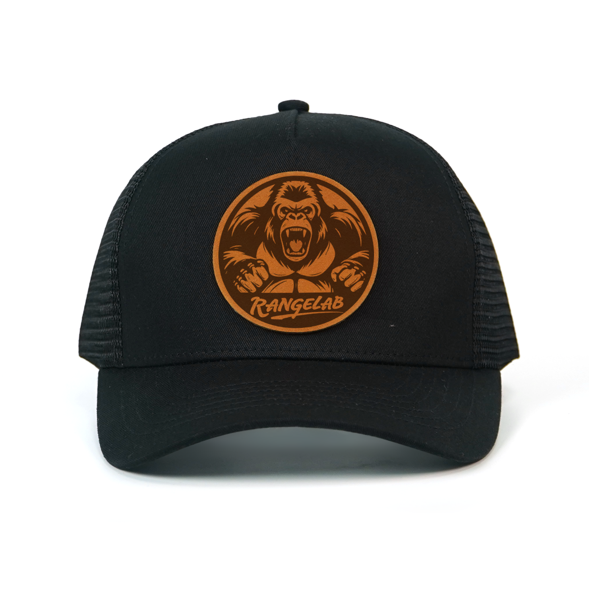 RANGELAB Leather Patch Trucker Hat – Bold Animal Series (Tiger, Octopus, Shark, Gorilla)