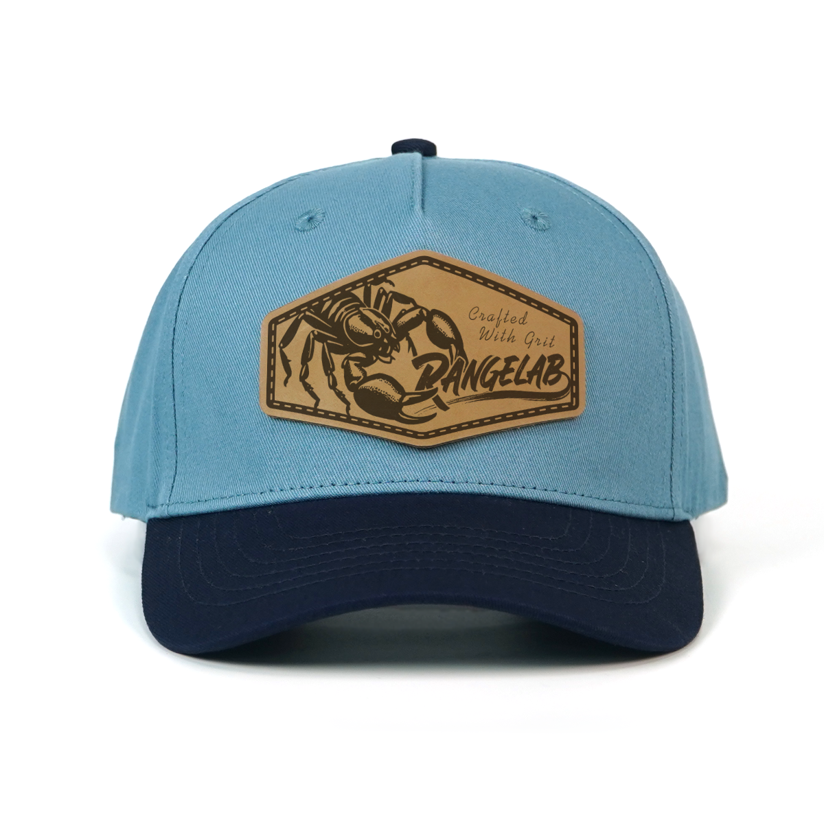 Rangelab Adventure Series Genuine Leather Patch Hat – Premium Cotton Adjustable Snapback Cap