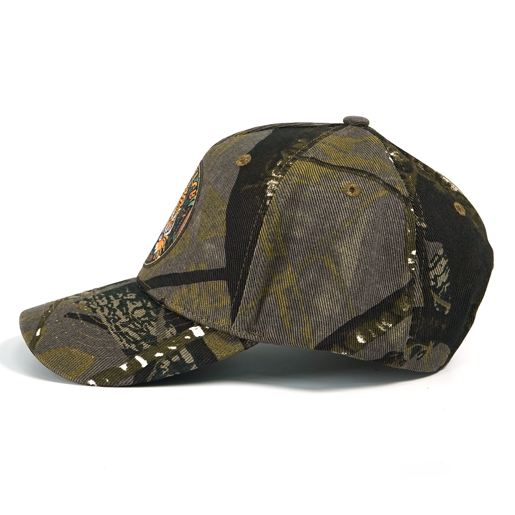 RANGELAB Camo Snapback Hat – Outdoor Adventure Baseball Cap with Animal Patch (Tiger, Cheetah, Crocodile)