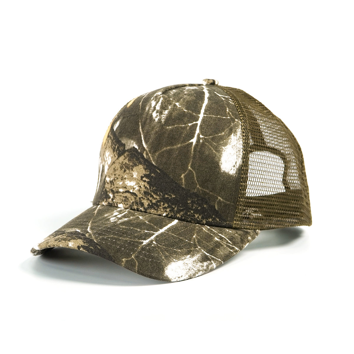 RANGELAB Brown Woodland Camo Trucker Hat – Adjustable Mesh Back Outdoor Cap for Men & Women