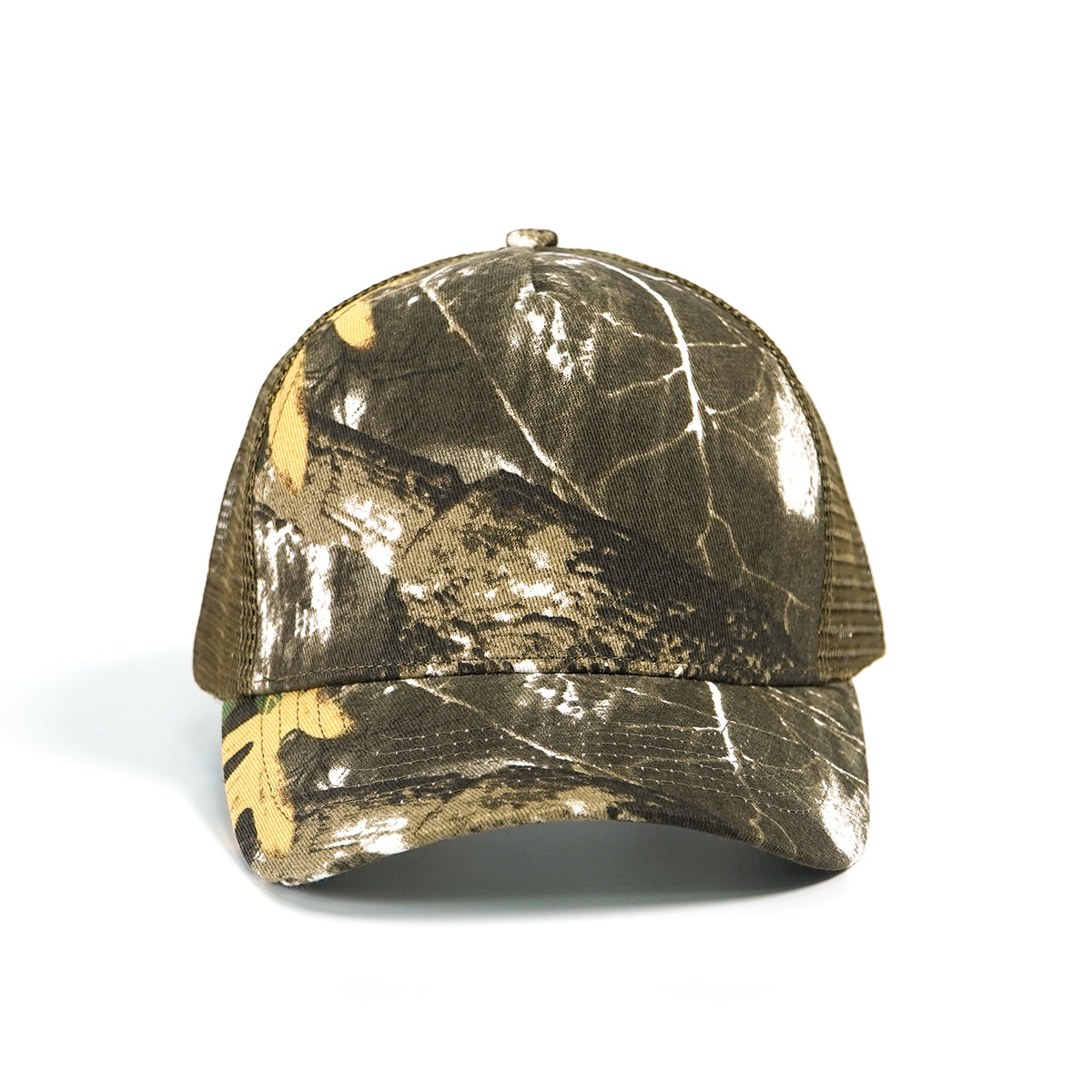 RANGELAB Brown Woodland Camo Trucker Hat – Adjustable Mesh Back Outdoor Cap for Men & Women