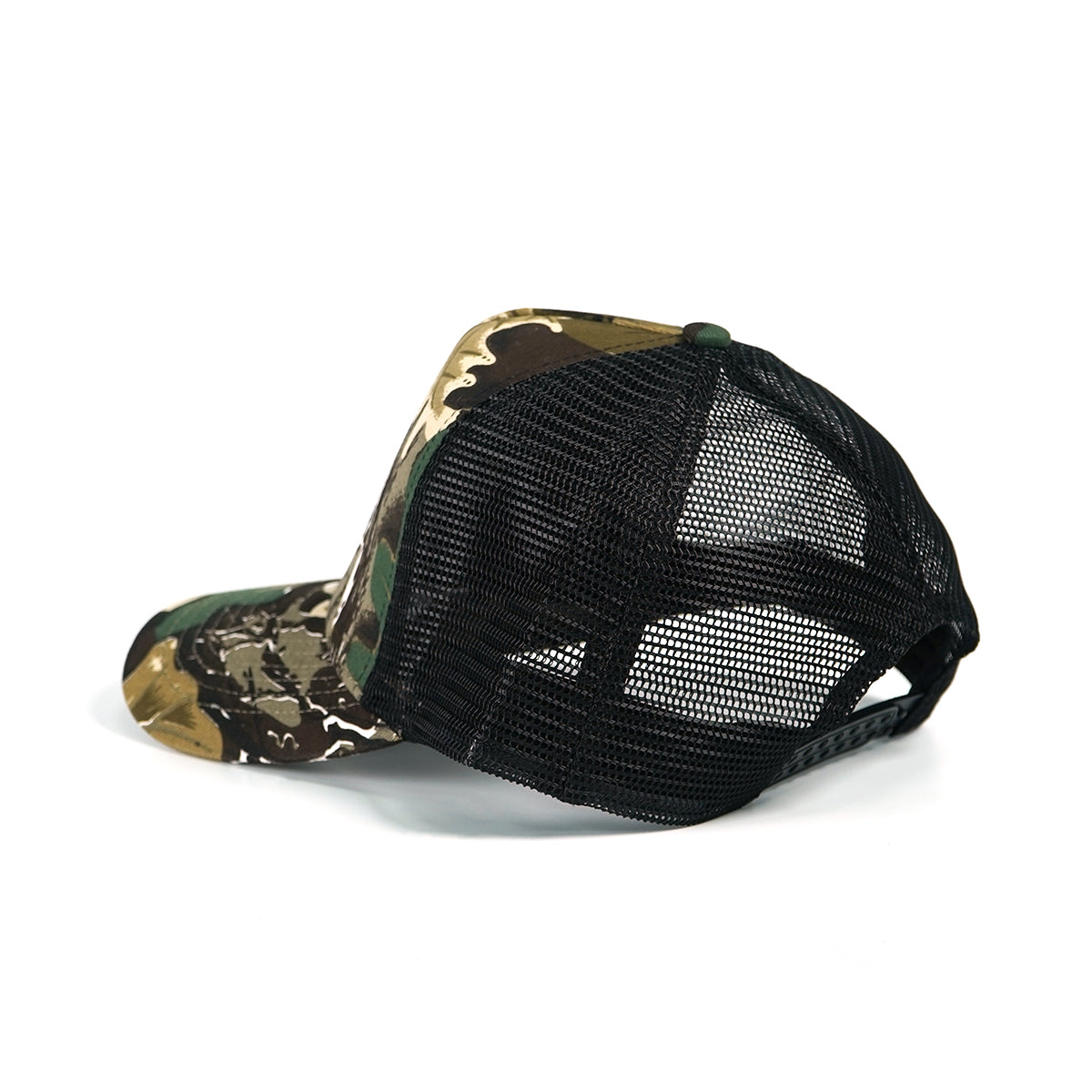 RANGELAB Brown Woodland Camo Trucker Hat – Adjustable Mesh Back Outdoor Cap for Men & Women | Breathable Hunting, Hiking & Everyday Snapback