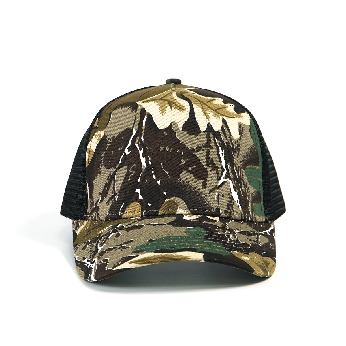 RANGELAB Brown Woodland Camo Trucker Hat – Adjustable Mesh Back Outdoor Cap for Men & Women | Breathable Hunting, Hiking & Everyday Snapback